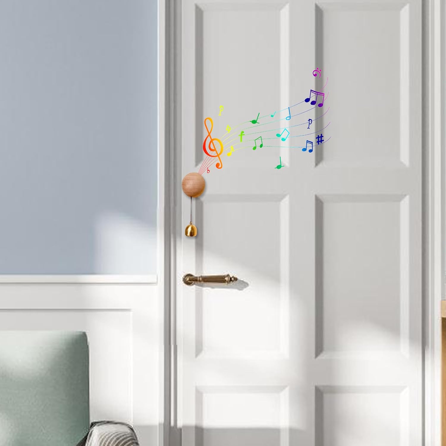 Wood - Wood Wind Chime, Shopkeeper Door Chime, Business Door Opening Chimee, Magnetic Chimes for Doors Opening, Doorbells Ornament, Business Doorbells Chimee for Backyard