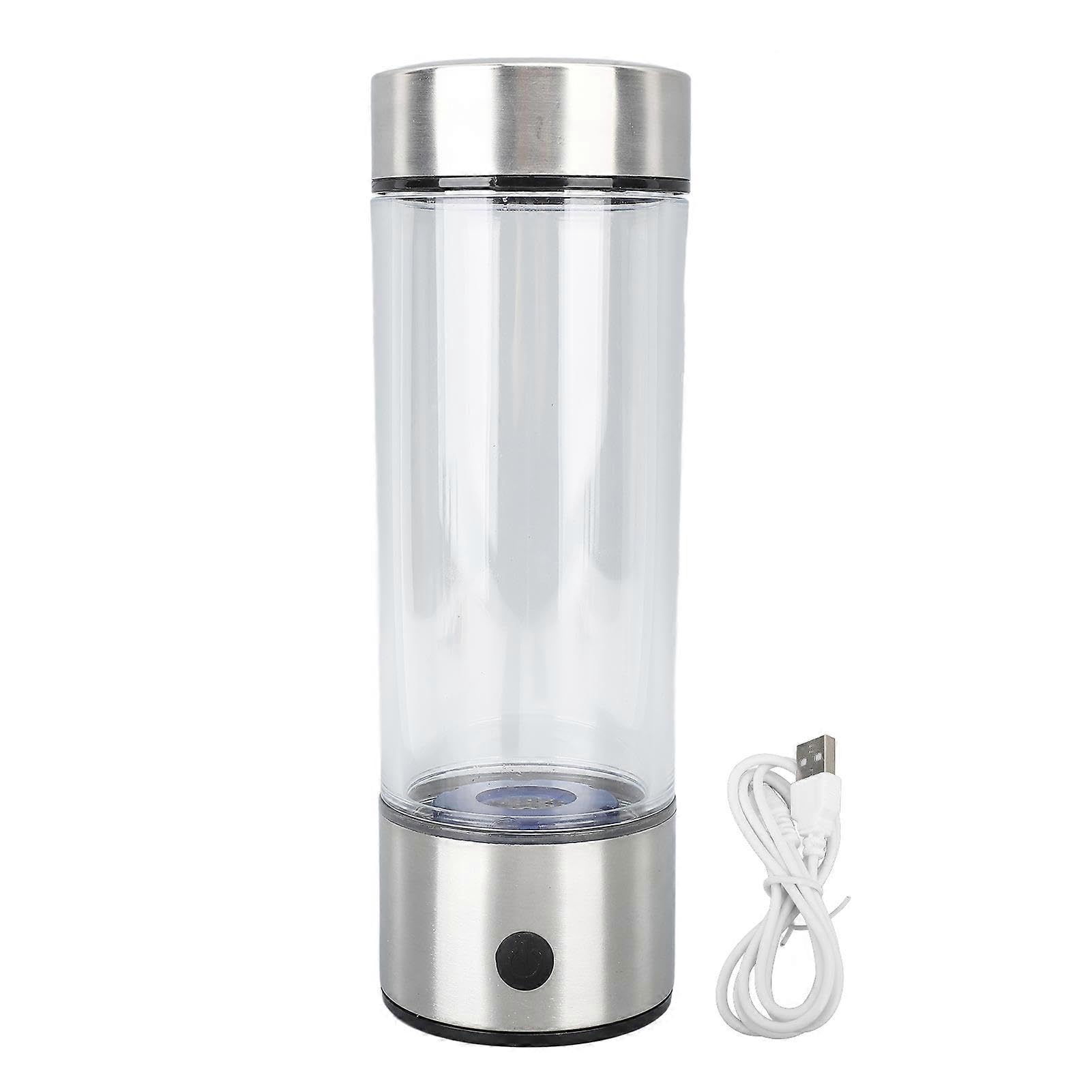 JOYHAPPST Hydrogen Water Bottle 420ml 1680ppb Rechargeable Anti Tipping Weak Alkaline Water Bottle Generator for Home Travel Office