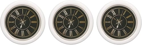 YEmirth Reloj de pared redondo de casa de muñecas 3 piezas 112 casa de muñecas miniatura para decoración de casa de muñecas