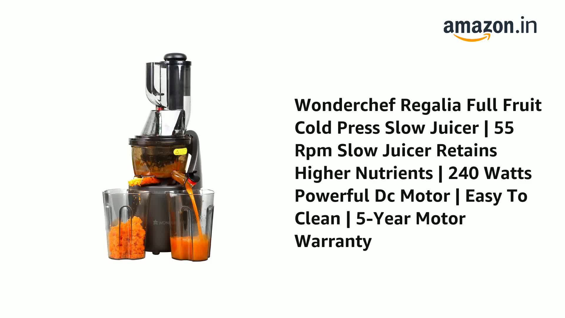 napo！WONDER FULL LIFE ramie DEEL Wonderchef Regalia Full Fruit Cold Press Slow Juicer