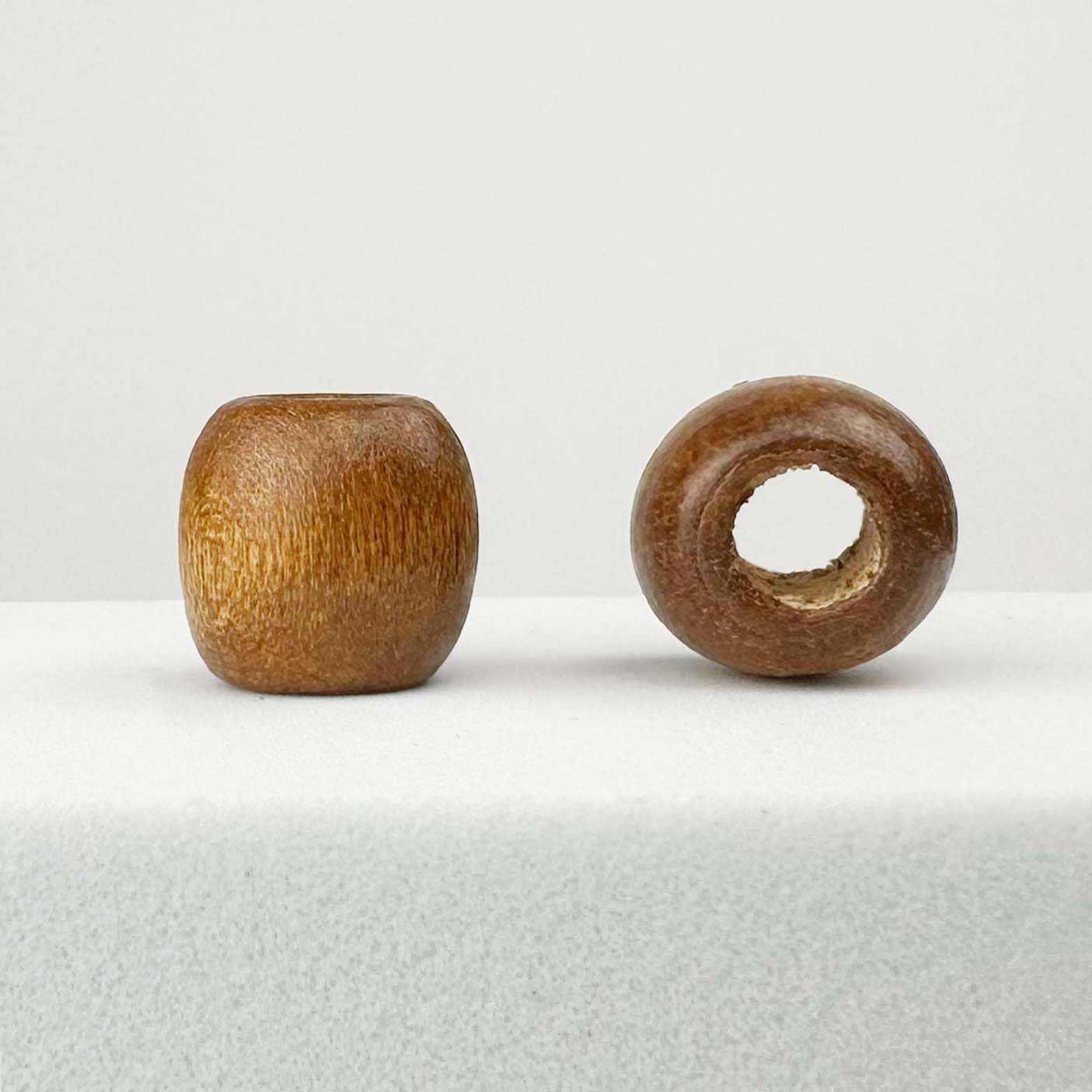 Koraliki z dużym otworem, Koraliki drewniane makramy z dużym otworem 12 mm x 10, otwór 5, wielokolorowe, opakowanie 500 lub 1000 szt(Brown,500)