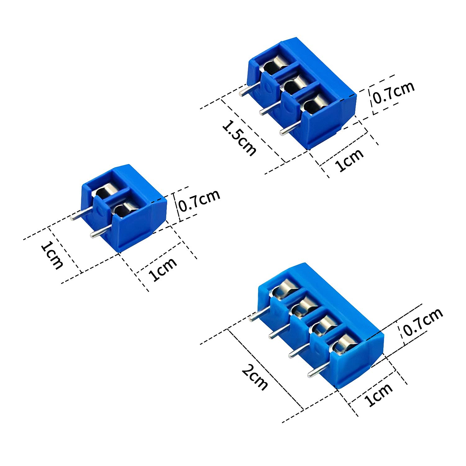 Snapklik.com : CenryKay 60PCS 2 Pin 3 Pin 4 Pin PCB Mount Screw ...