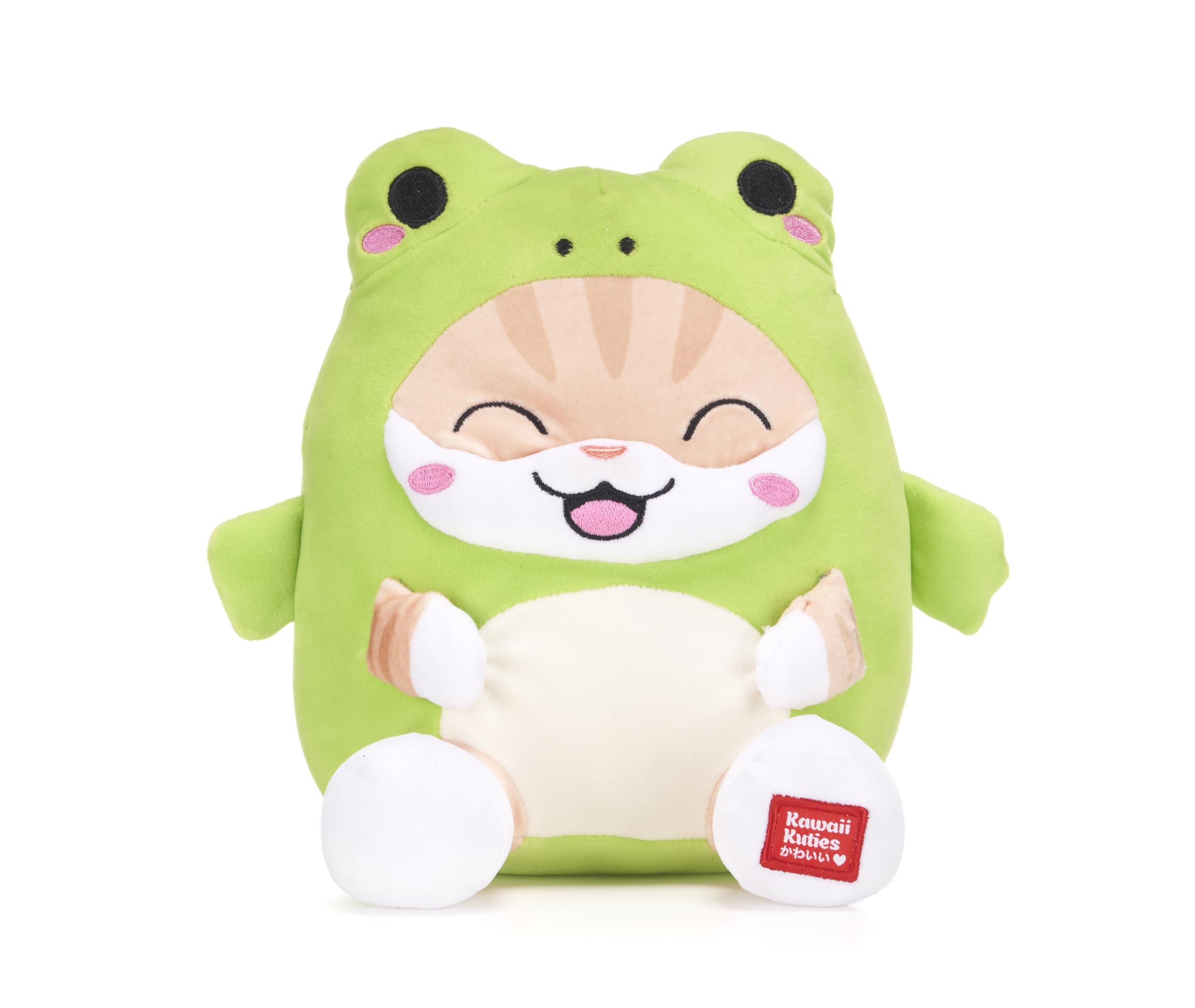 Kawaii Kuties 9.5” / 23cm Cat in Frog Animal Costume Soft Plush Toy