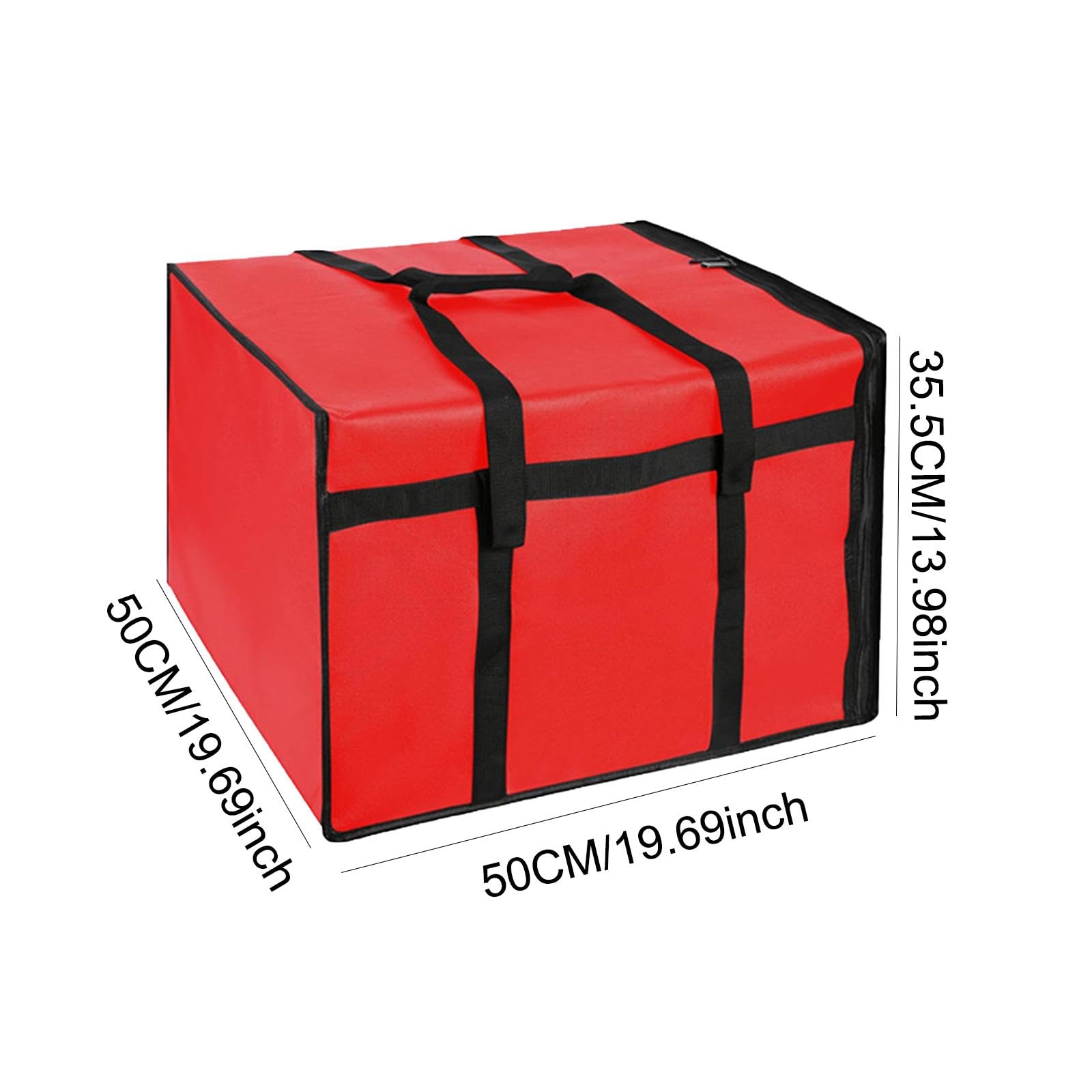 Borsa Termica Isotermica Per Pizza 50x50x35,5 Cm – Scatola Riusabile Per Consegna E Trasporto – Mantiene Caldo O Freddo Per Ristoranti, Picnic E Feste