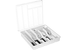 White Drawers Plastic Silverware Tray