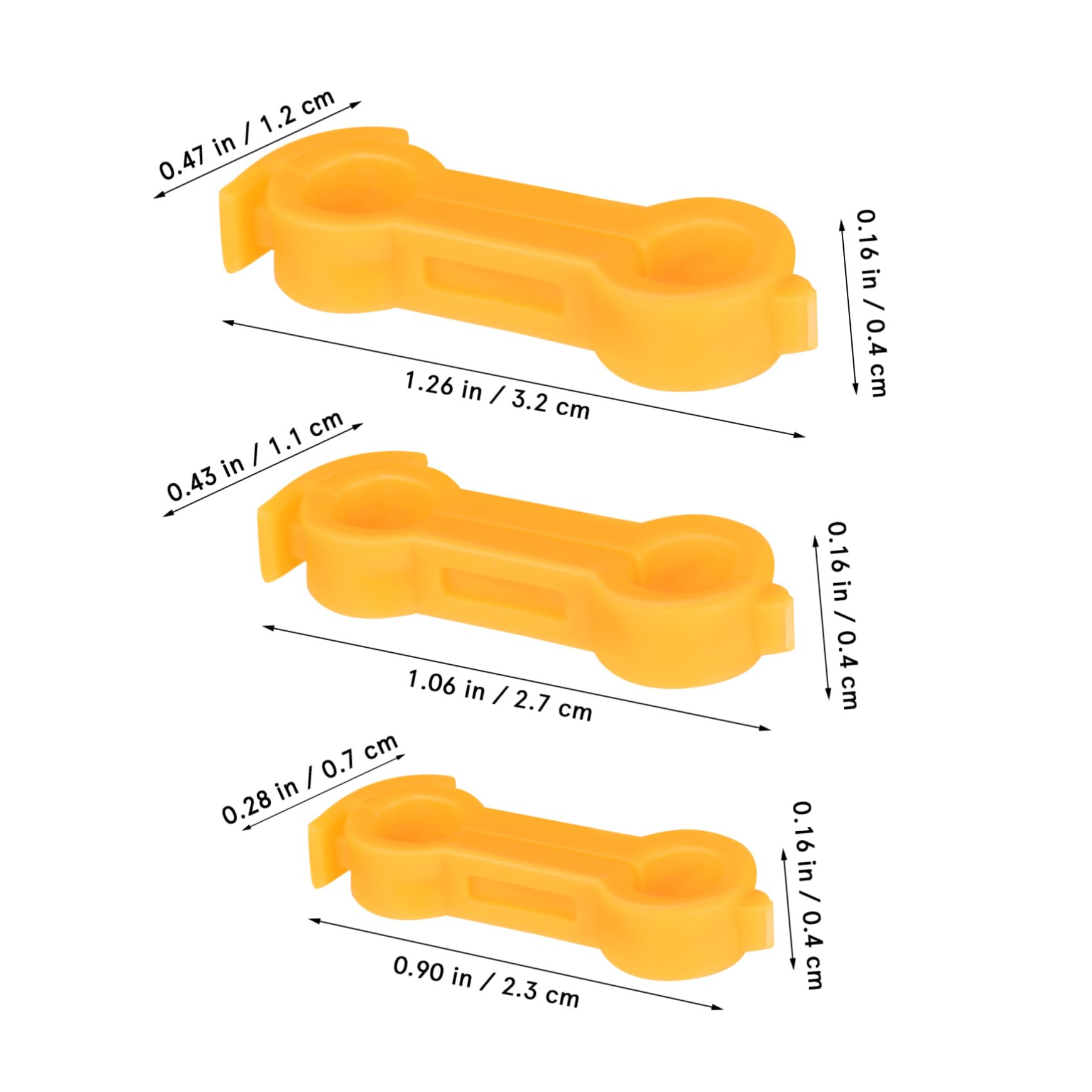 SOIMISS Corrector de Patas para Pollitos y Pájaros, Anillas de PVC Amarillas, 12 Piezas, Fácil Colocación y Sujeción Segura para Patas Abiertas