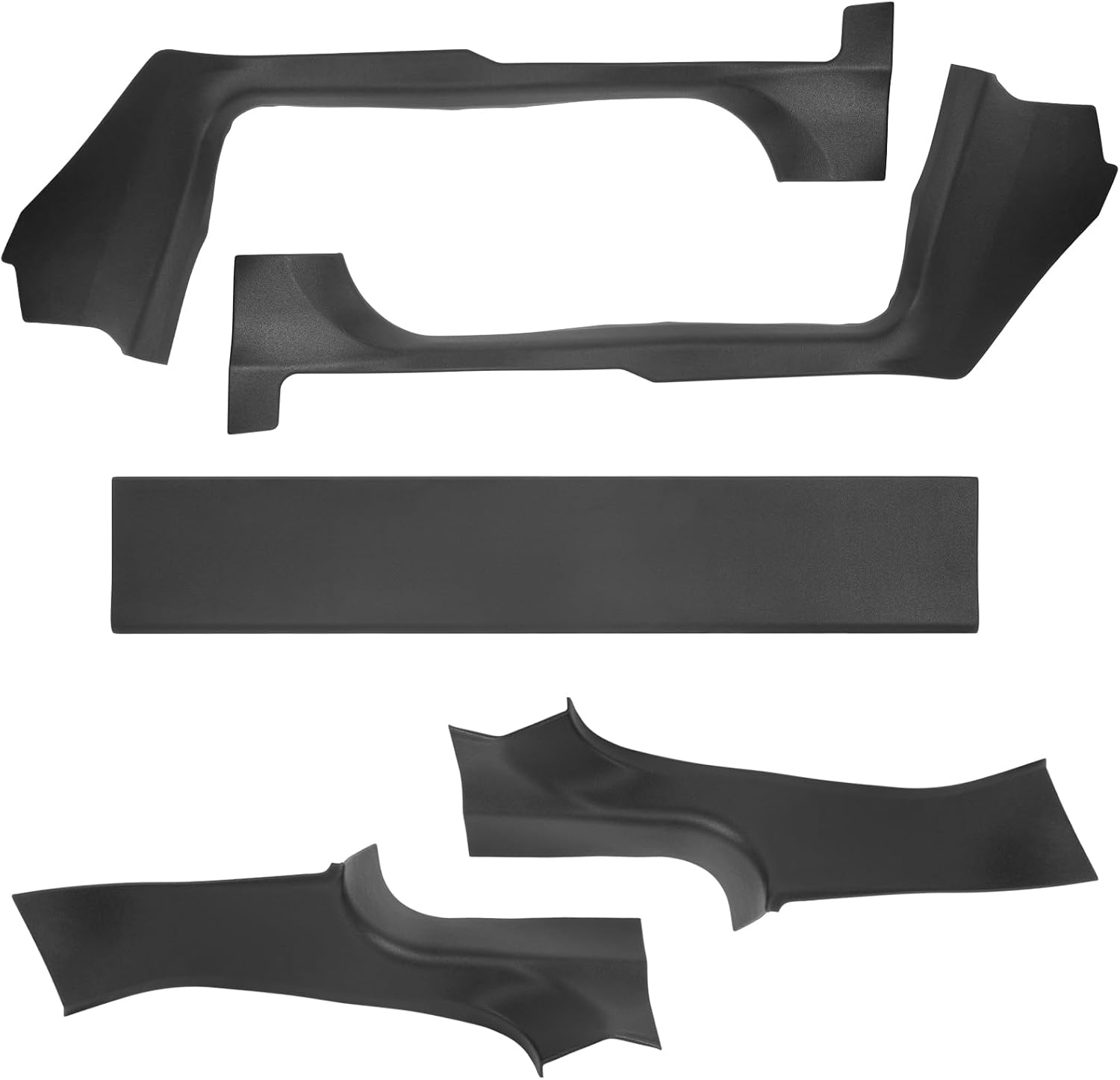 TPE Anti-Slip Protectors for Tesla Model Y Juniper 2025 Premium 5-Piece Interior Armor Kit | Custom-Fit Door Sill Guards + Rear Seat Shield TPE Anti-Slip Protectors (Black)