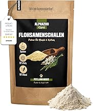 alphazoo Psyllium Husks Ground 250 g Dog & Cat I 99% Purity, High Swelling Power, Vegan & Fibre Rich I Indian Psyllium Seed Husks of Psyllium Seeds I For Stomach & Intestines For Diarrhoea