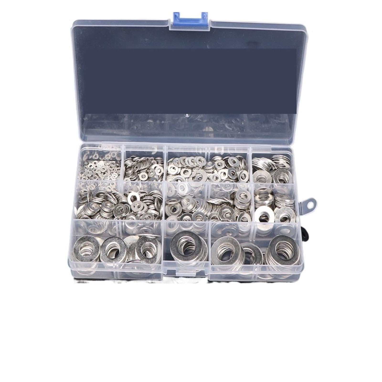Assortiment de rondelles plates Jeu de rondelles en acier inoxydable, 1010 pièces, M2 M3 M4 M5 M6 M8 M10 M12, plates, anneau uni, Kit d'assortiment joints