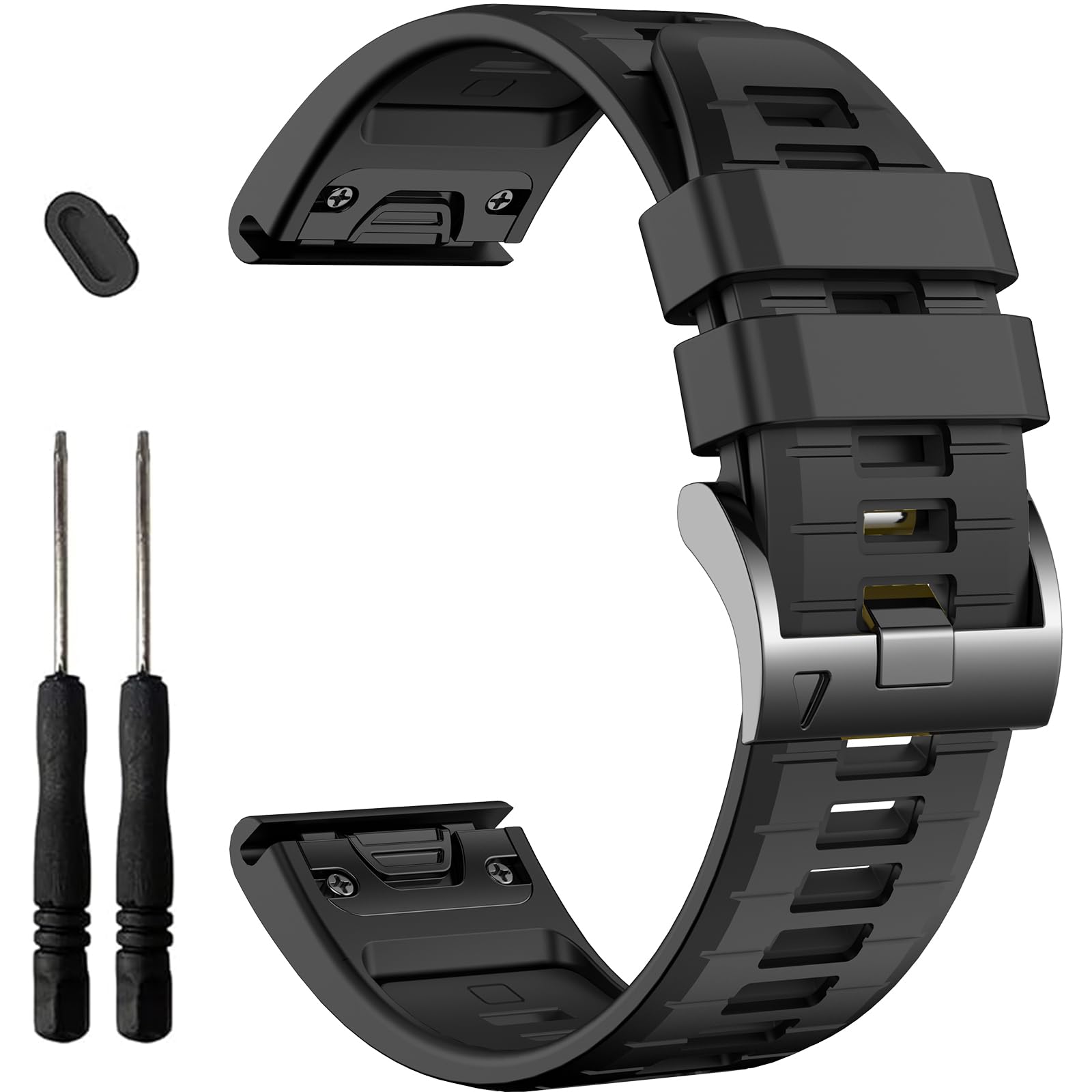 EZMVZKU 22mm Quickfit Silicone WatchBand for Fenix 8 47mm/Fenix E Fenix 7/6/5/7 Pro/6 Pro/5 Plus,Sport Replacement Strap for Garmin Forerunner 965 955/Approach S70 47mm/S62/MARQ Adventurer (Gen 2)