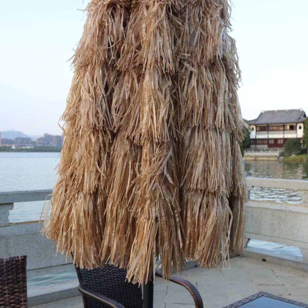 HRXQ Hawaii-Gartenschirm – 270 Cm, Aus Kunststroh, Mit 8 Fiberglas-Rippen