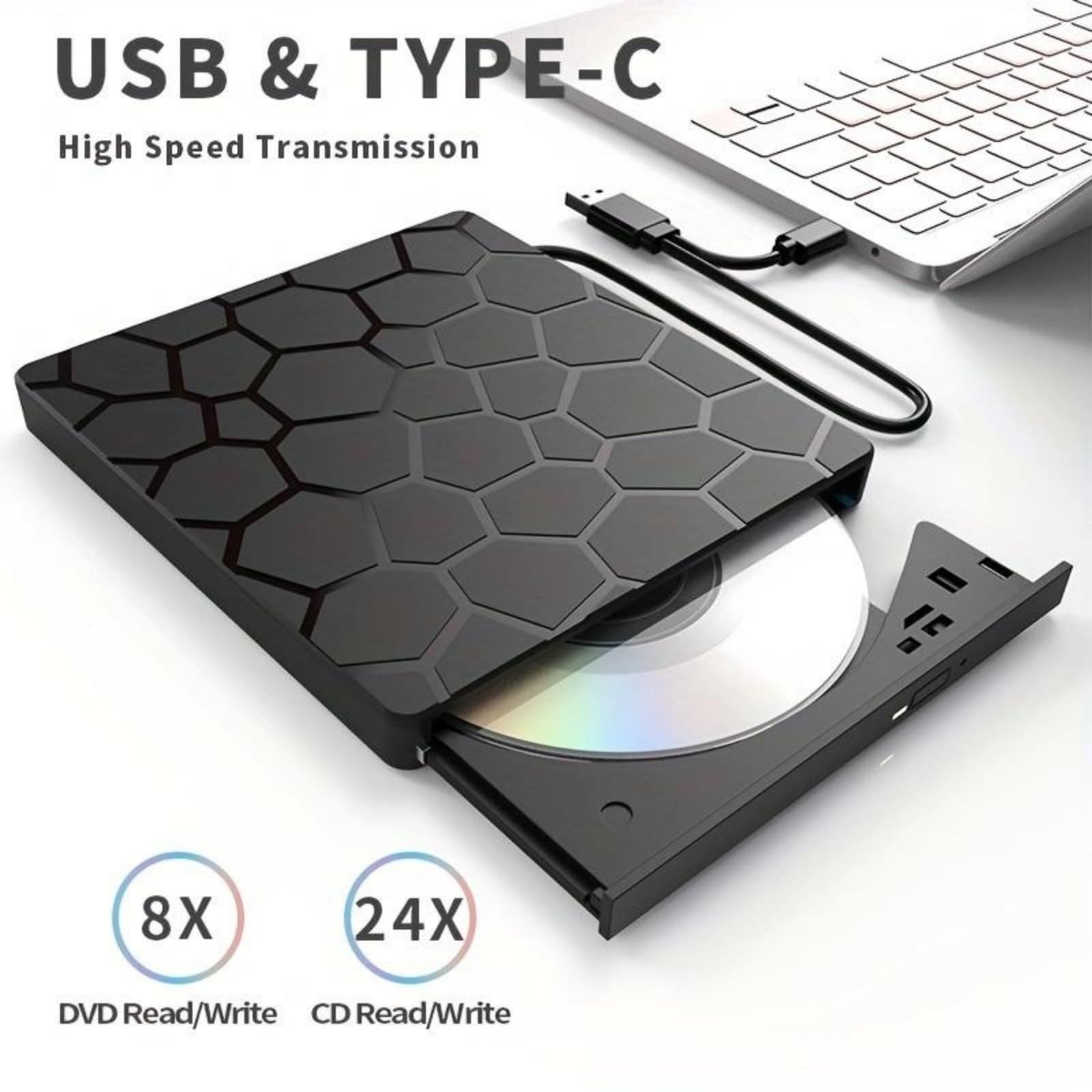 Multifunzione USB Tipo C Masterizzatori di Dischi Per Ufficio O Viaggi Uso Multimediale Divertimento Uso Professionale Unità Esterna