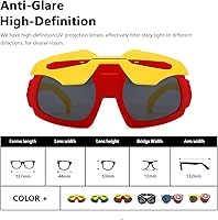 Vista 4 de WMAO Gafas de sol polarizadas para niñas y niños, 100% protección UV, lindo marco de silicona