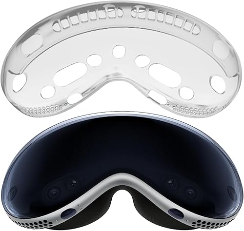 Miimall Compatible for Apple Vision Pro Case Clear, Complete Lens Protection Anti-Scratch&Shockproof TPU Silicone Protective Cover Case for Vision