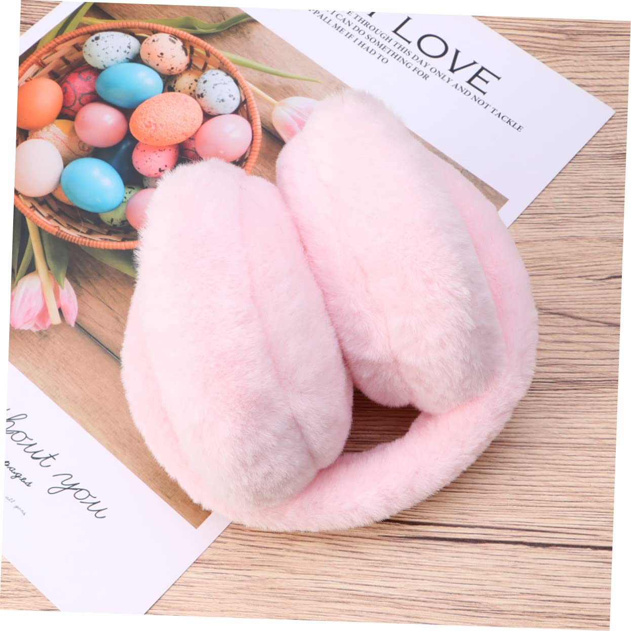 Paraorecchie Invernali Rosa, Peluche, Accessorio per Donne e Ragazze
