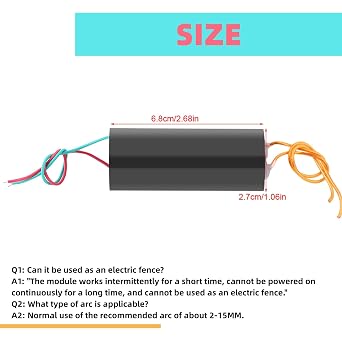 High Voltage Generator Module DC6-12V to 1000kV Boost Step-up Power Module DC Boost Electric Arc Module