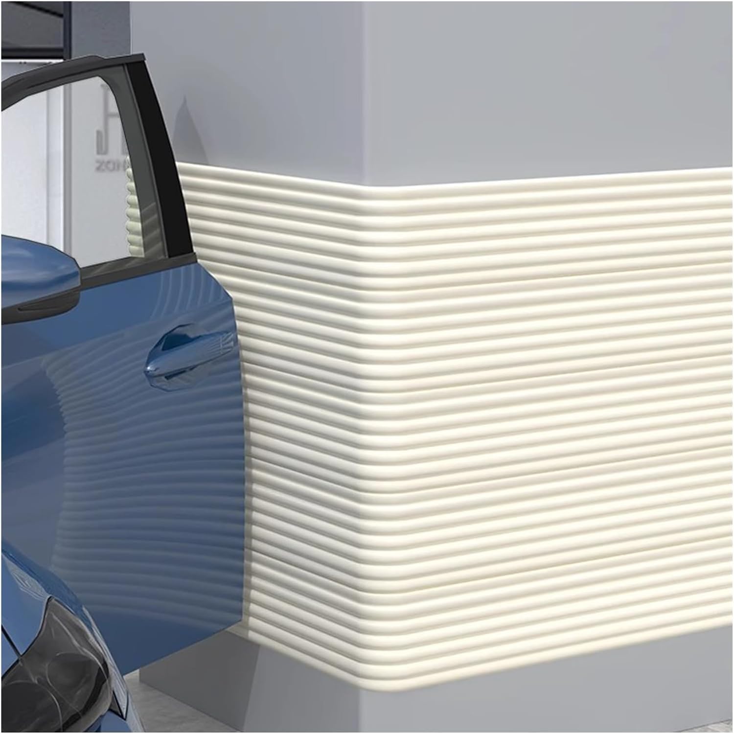 ZCX Protector de Esquina de Pared for garajes de estacionamiento, Protector de Bordes de esponjas antiarañazos, Protectores de Esquina de Pared de Bordes de Garaje, 2M Columnas Parking Protector (Col