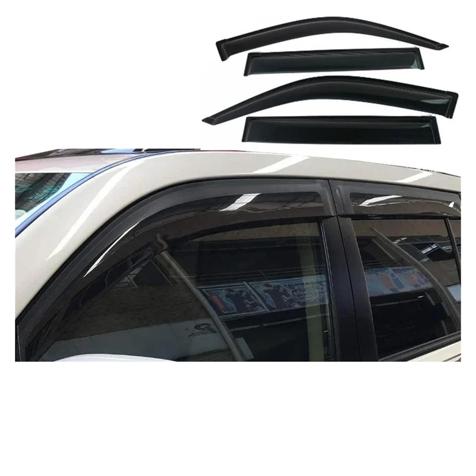 Deflettore for finestrino laterale Compatibile per Toyota Land Cruiser Prado 120 Fj120 2003-2024 Protezione dalle intemperie for porta visiera vento pioggia protezione solare accessori