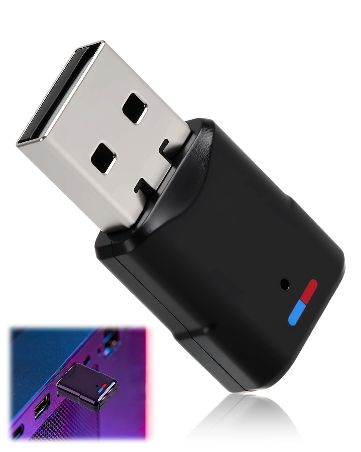 Adaptateur USB Bluetooth 5.3 pour PS4 PS5 PC Switch Audio Dongle Faible Latence