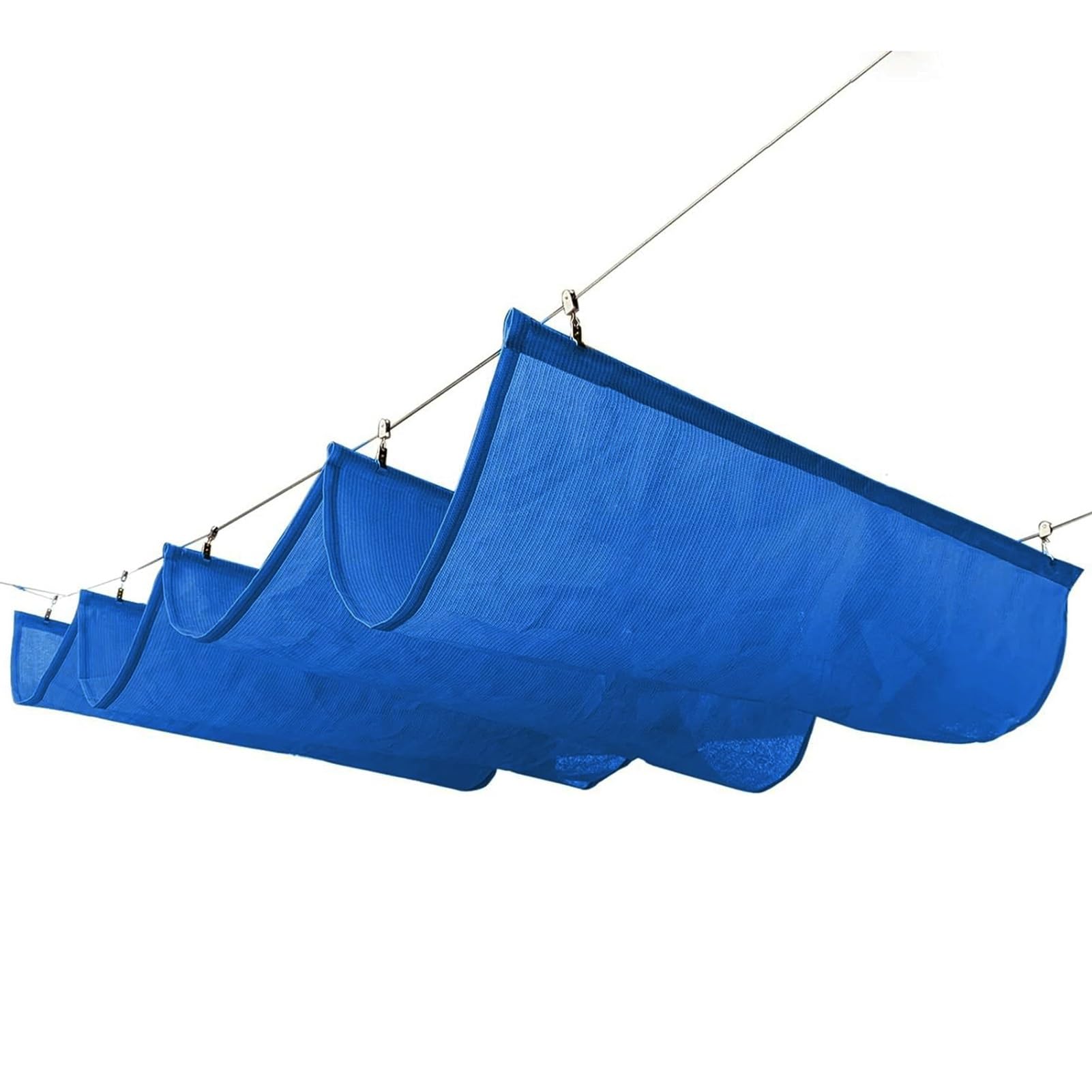 Toldo retráctil para sombrilla de jardín y cenadores en color azul