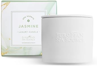 European Spa Source Jasmine Luxury Soy Wax Candle, Hand Poured