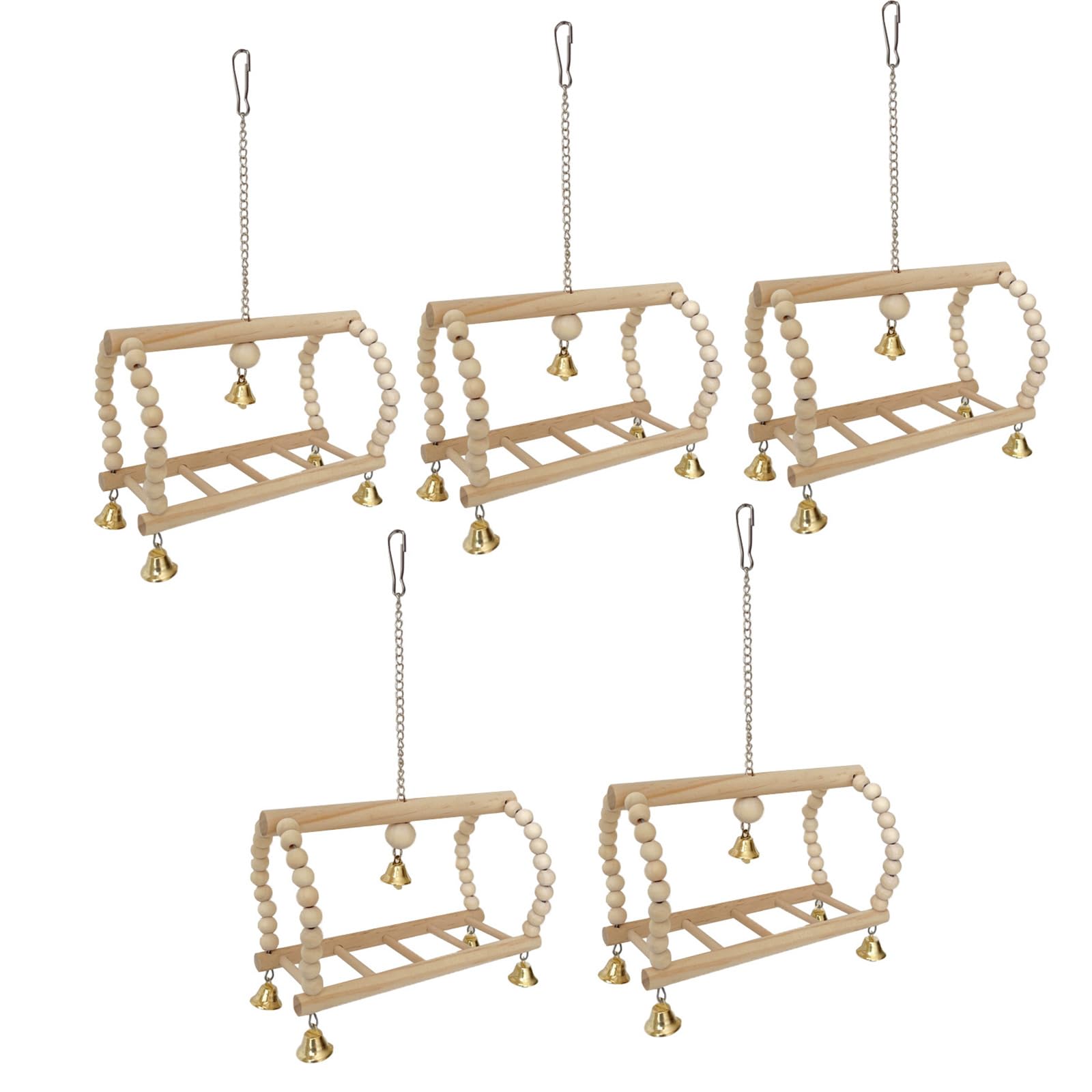 5pcs Parchi Giochi Uccelli Pappagalli Legno Playstand Pappagalli Playstand Pet Bird Centri Attività per Uccelli Accessori Gabbia
