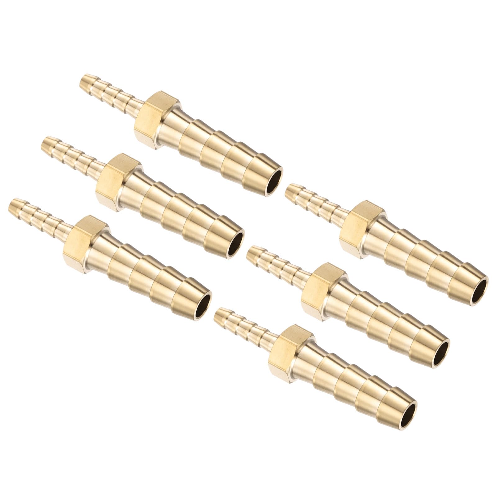 Kozelo 6Pcs Brass Hose Barbs Fittings 1/8" Hose Barbs to 1/4" Fittings — image 1