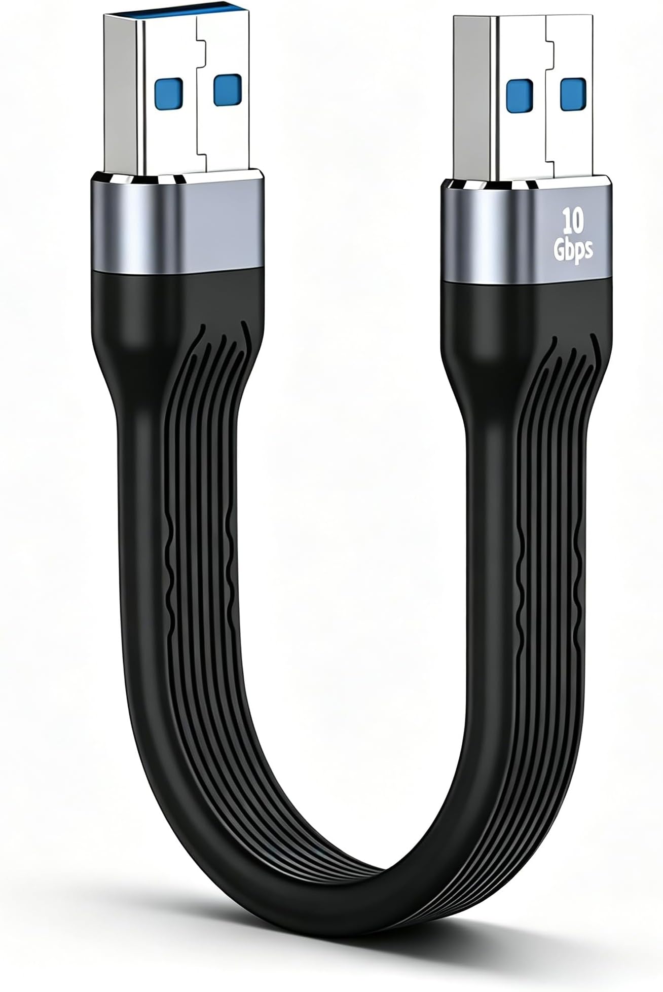 USB to USB Cable 13cm/5inch, 10Gbps USB 3.0 Male to Male Type A to Type A Double Sided USB Cord for Data Transfer Compatible for Hard Drive, Laptop, DVD Player, TV, USB 3.0 Hub, Monitor and More