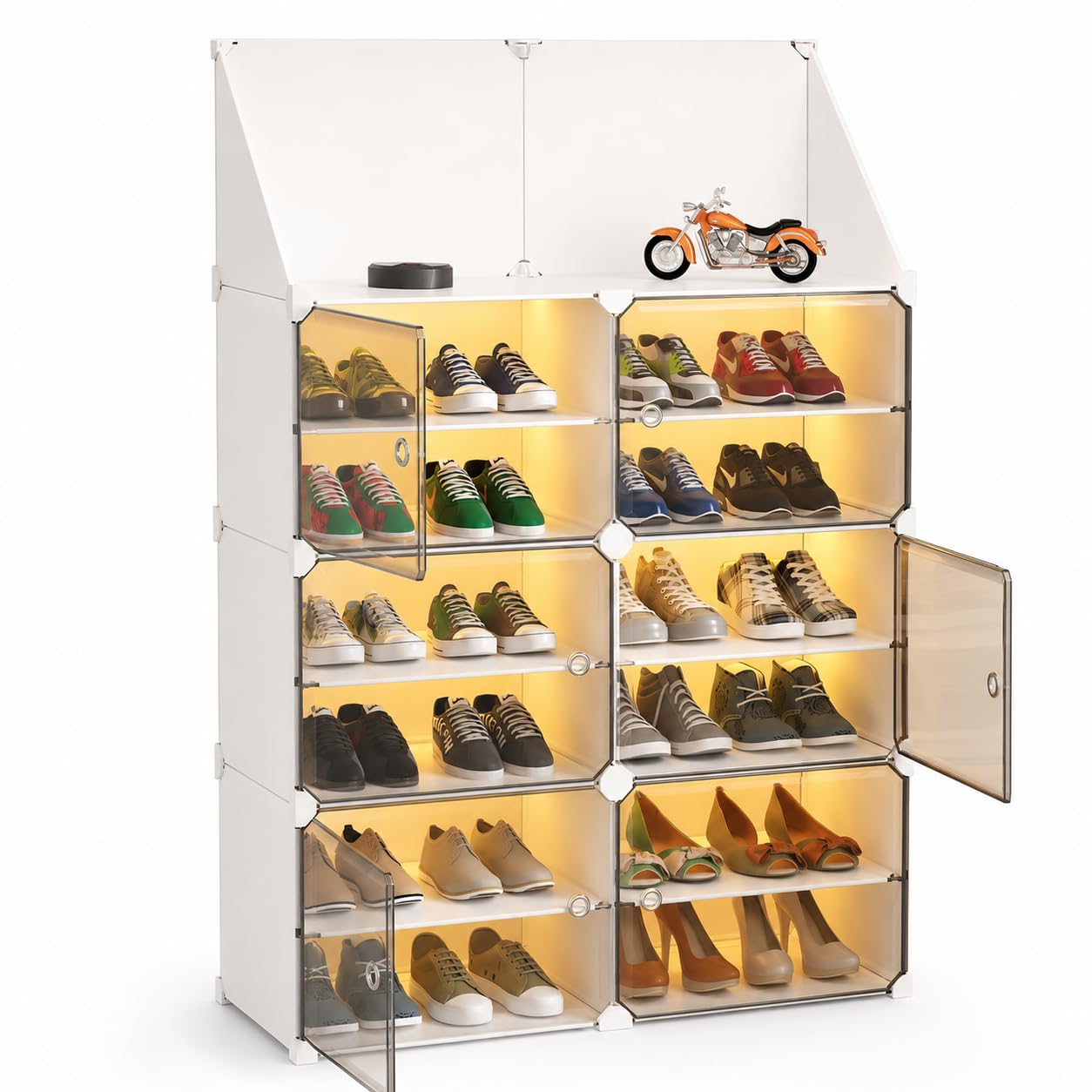 DIY Adjustable Multi-Layer Modern Shoe Rack – Large Capacity Plastic Storage Cabinet for Living Room, Bedroom, Entryway Furniture, Stackable & Modular Organizer-image-44
