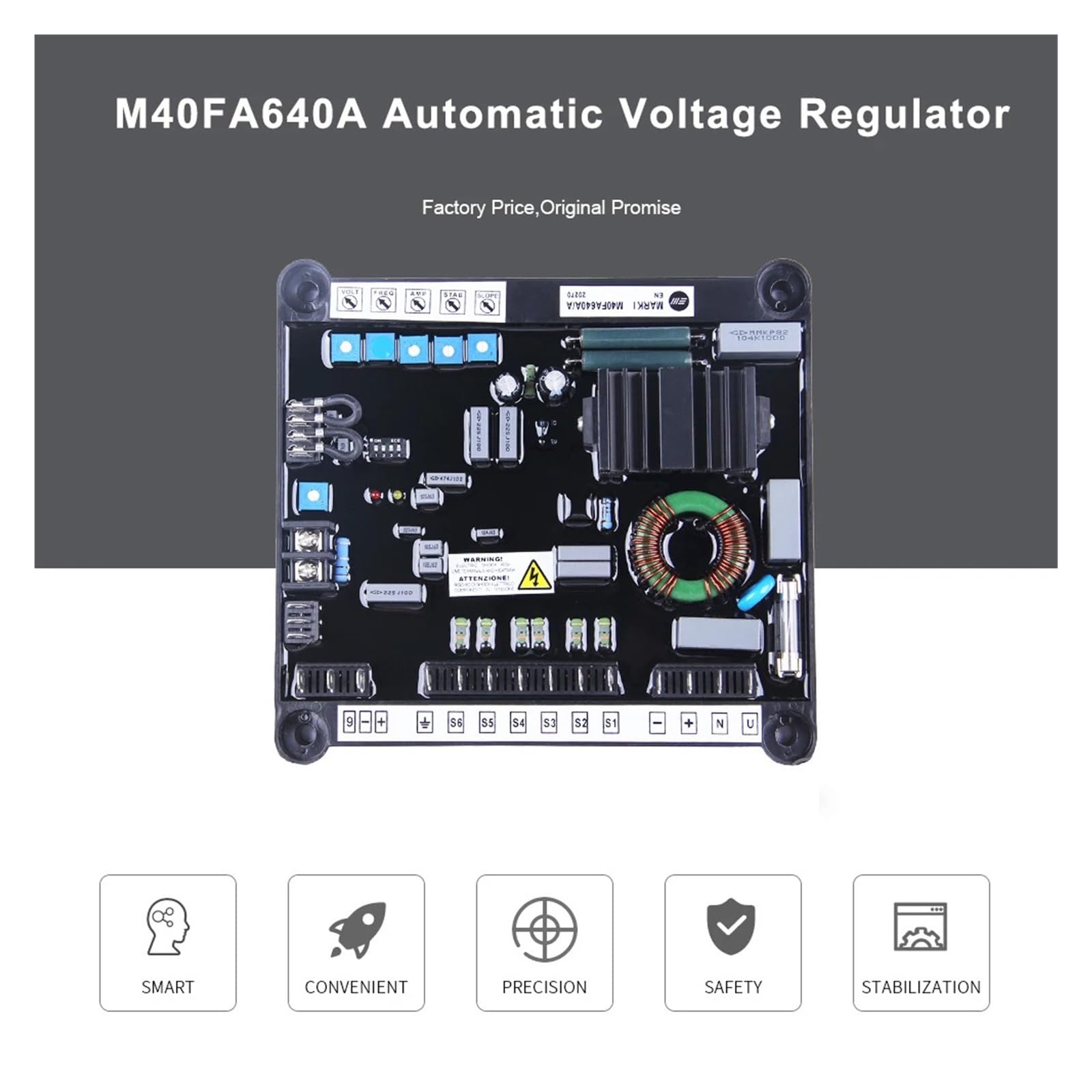 Regulador de tensión M40FA640A generador-regulador de Voltaje de Piezas 380v estabilizadores de generador for generador