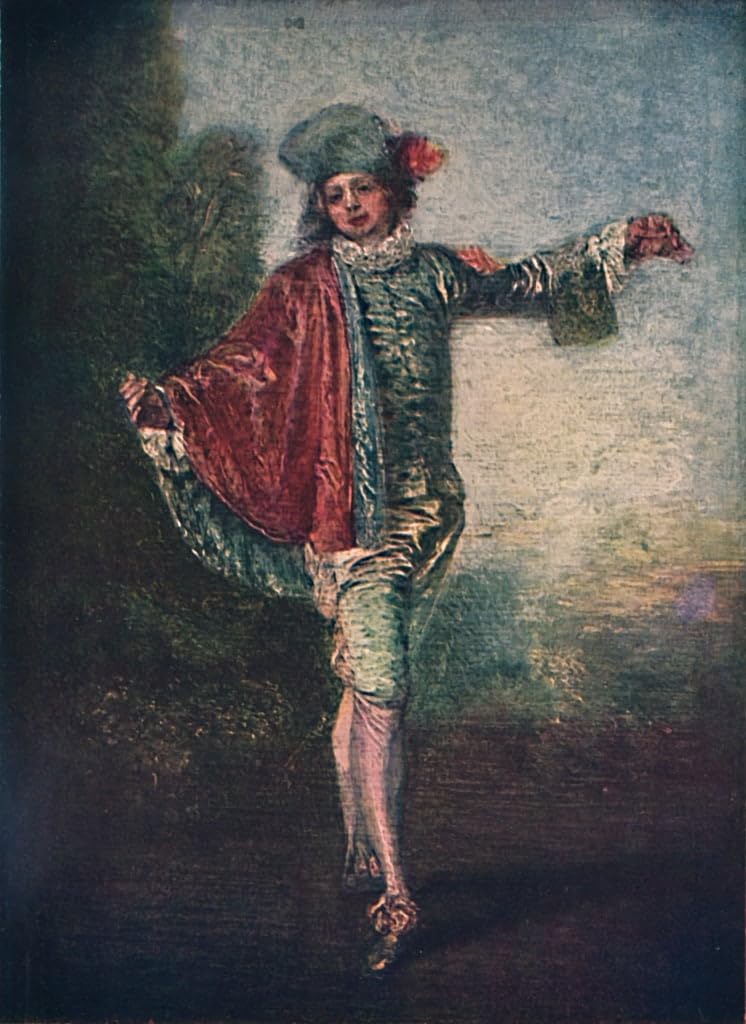 Poster Toile Watteau L'Indifférent 60x90cm Peinture Mur Vide - 5