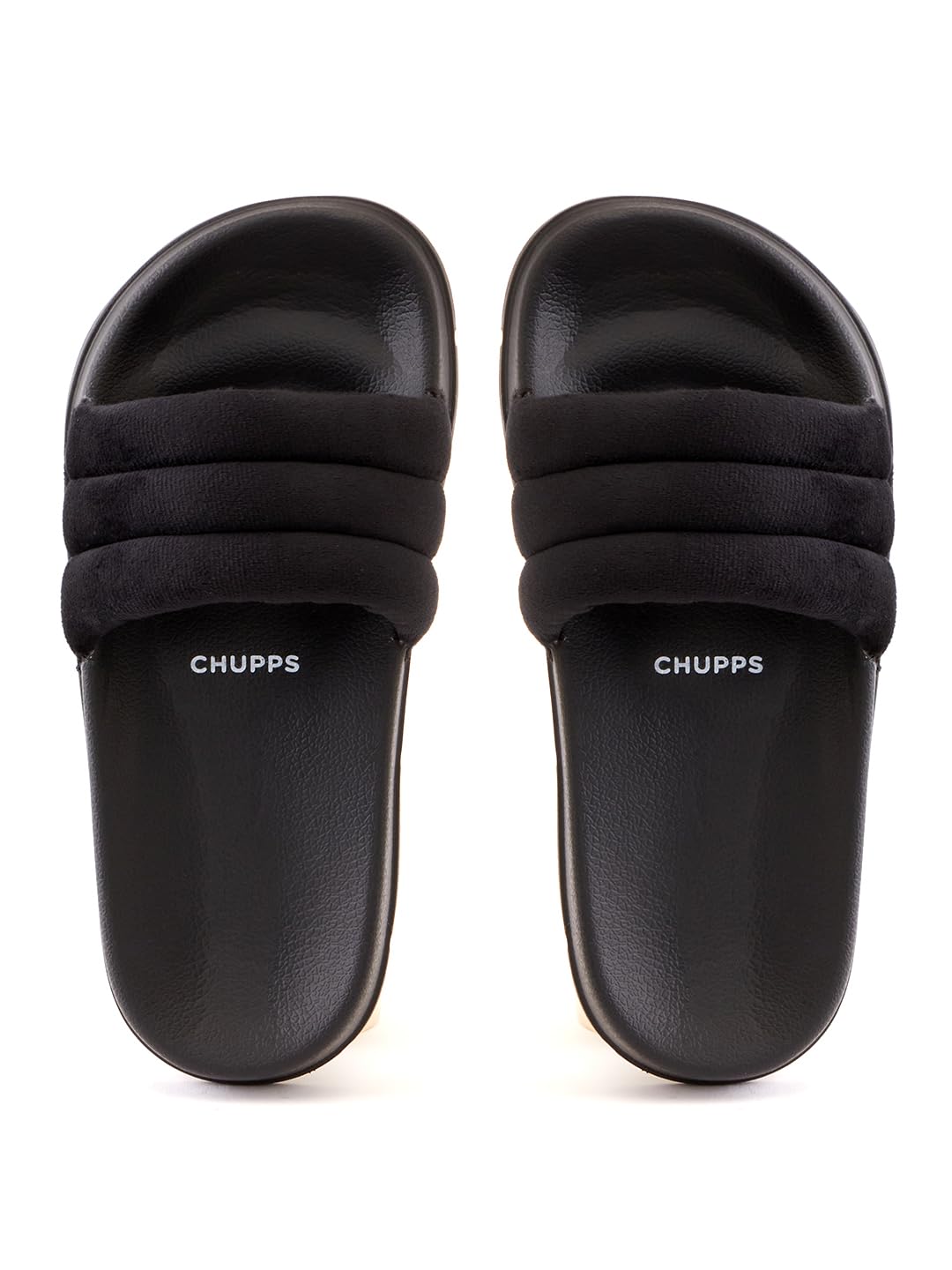 chupps Clod Cozy Women's Casual Sliders & Flip-Flop Slippers | ERGOX Plus Cushioned & Contoured Footbed for Superior Comfort, Stylish, Lightweight & Flexible Slip-On Footwear for Women Black-picture-53