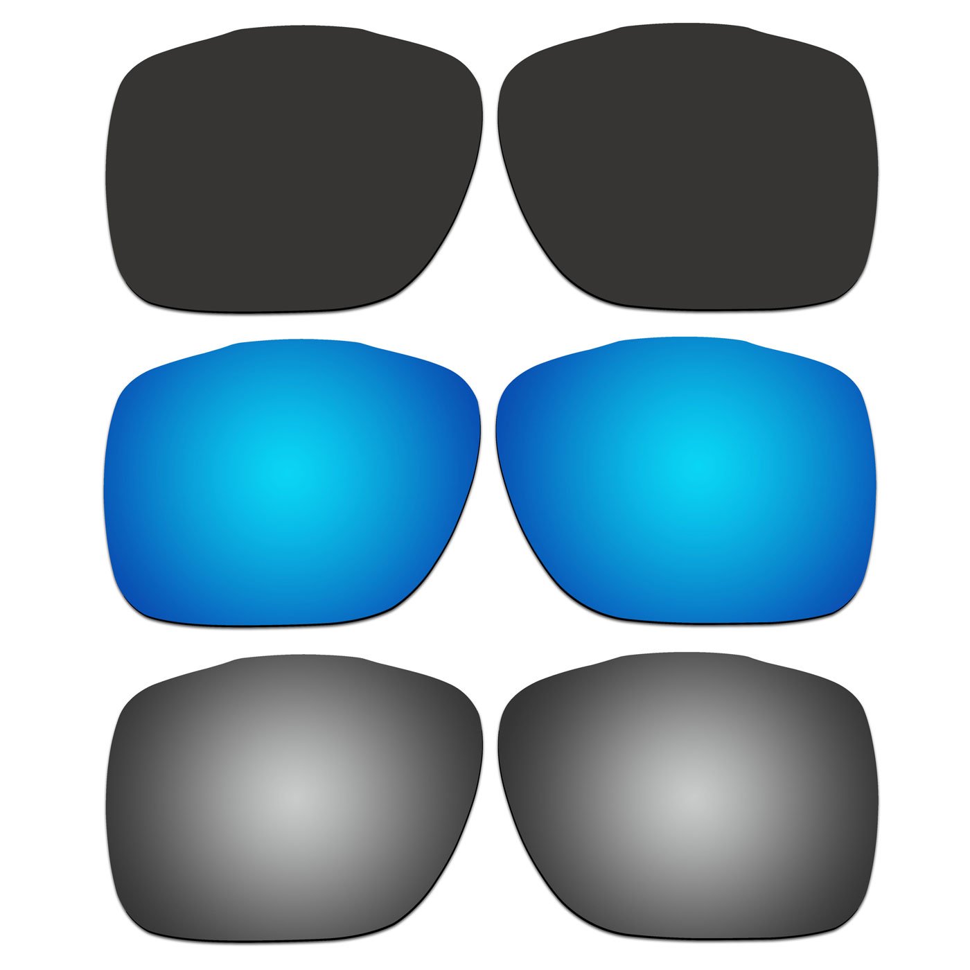 3 Pair ACOMPATIBLE Replacement Polarized Lenses for Oakley TwoFace XL Sunglasses OO9350 Pack P4