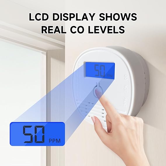 Mini LCD Carbon Monoxide Detector CO Alarm Detector, fit for house, Car,trip，Comply with EN50291