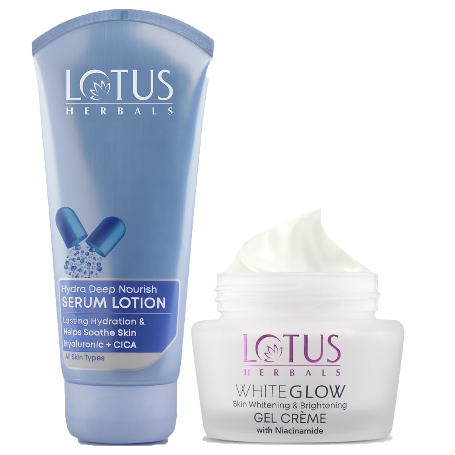 Lotus Herbals WhiteGlow Skin Whitening And Brightening Gel Cream 40g+Hydra Deep Nourish Serum Body Lotion 200ml-image-38