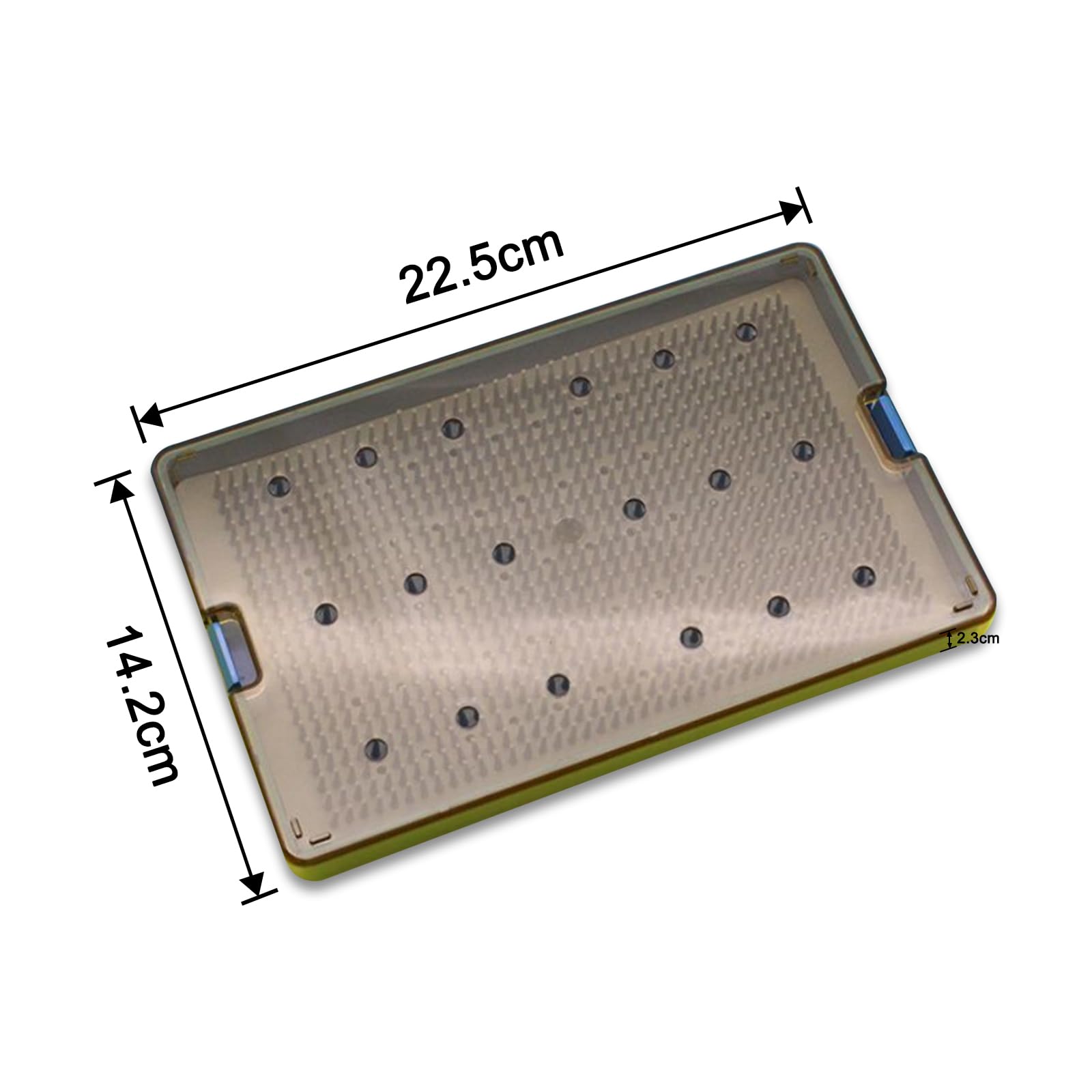 Valigetta per la sterilizzazione di strumenti chirurgici in PPSU - Vassoio di sterilizzazione autoclavabile con tappetino in silicone per le dita, per strumenti oftalmici e microchirurgici