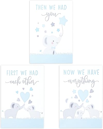 CAIRIAC Impresión artística de elefante bebé, póster artístico de pared con cita de amor de familia de elefantes, impresiones en lienzo modernas