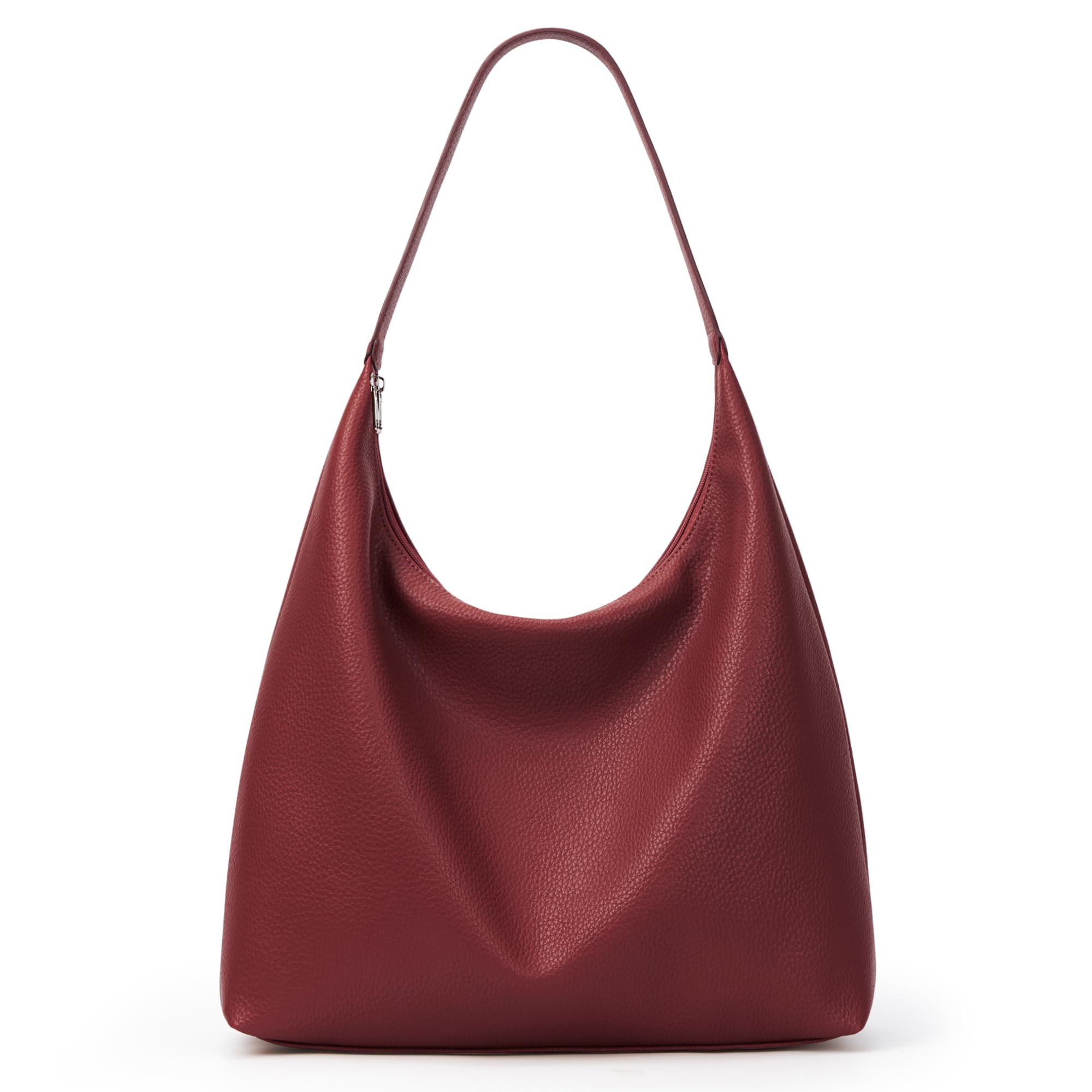 Borsa Tote Hobo In Pelle Vegana KALIDI - Grande Capacità Con Cerniera, Per Lavoro E Viaggio, 35x14x42 Cm - 3