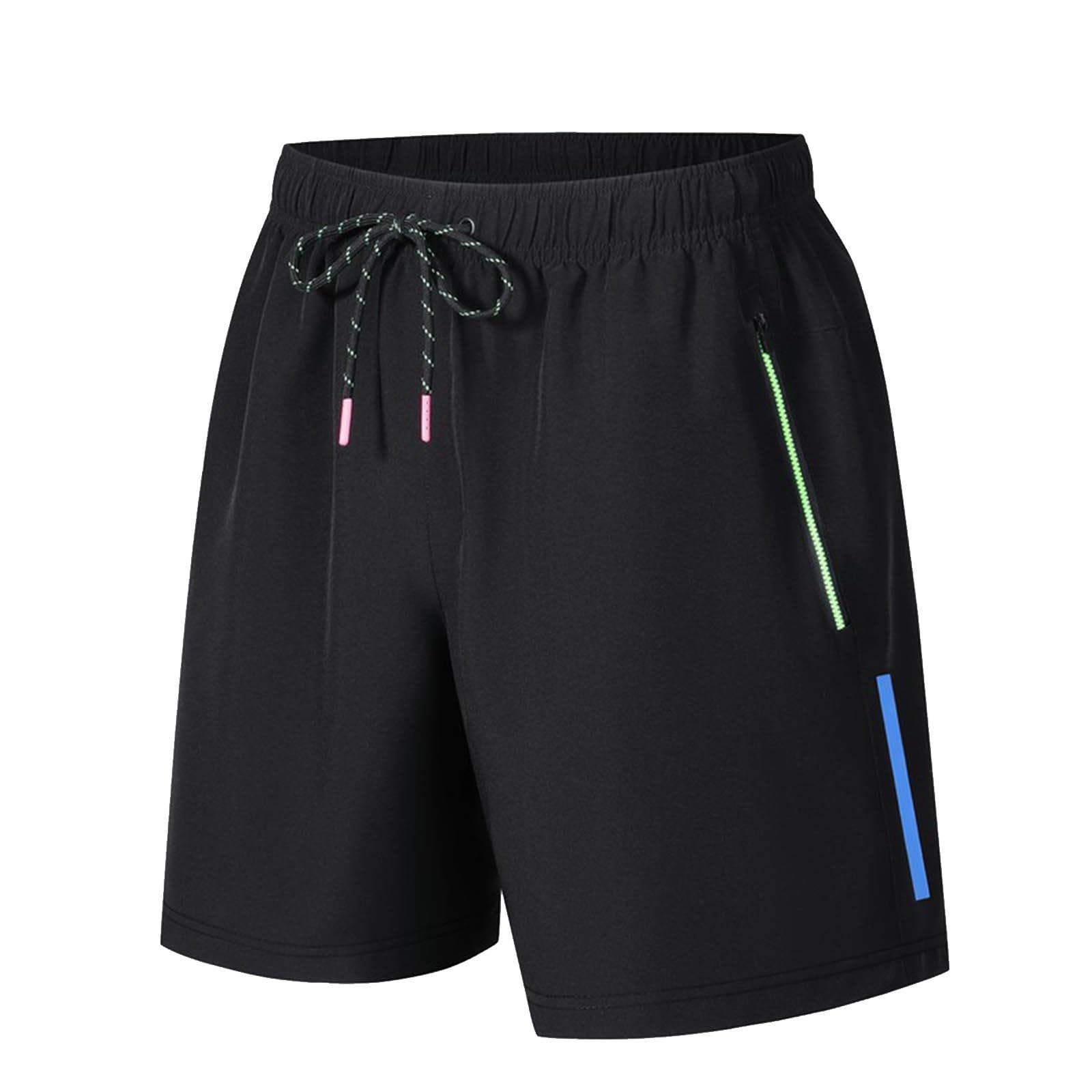 Mens Athletic Running Shorts Quick Dry Workout Shorts Lightweight Casual Drawstring Sports Gym Basketball Shorts