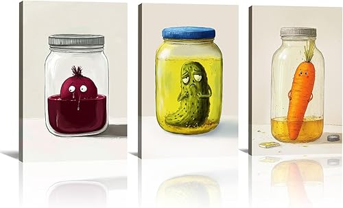 Miniatura 11 de 3 Pcs Kitchen Canvas Art Love Eat Drink Picture Wall Decor Framed Fork Knife Coffee Wine Painting Black and Red Prints Dining Room Restaurant Bar