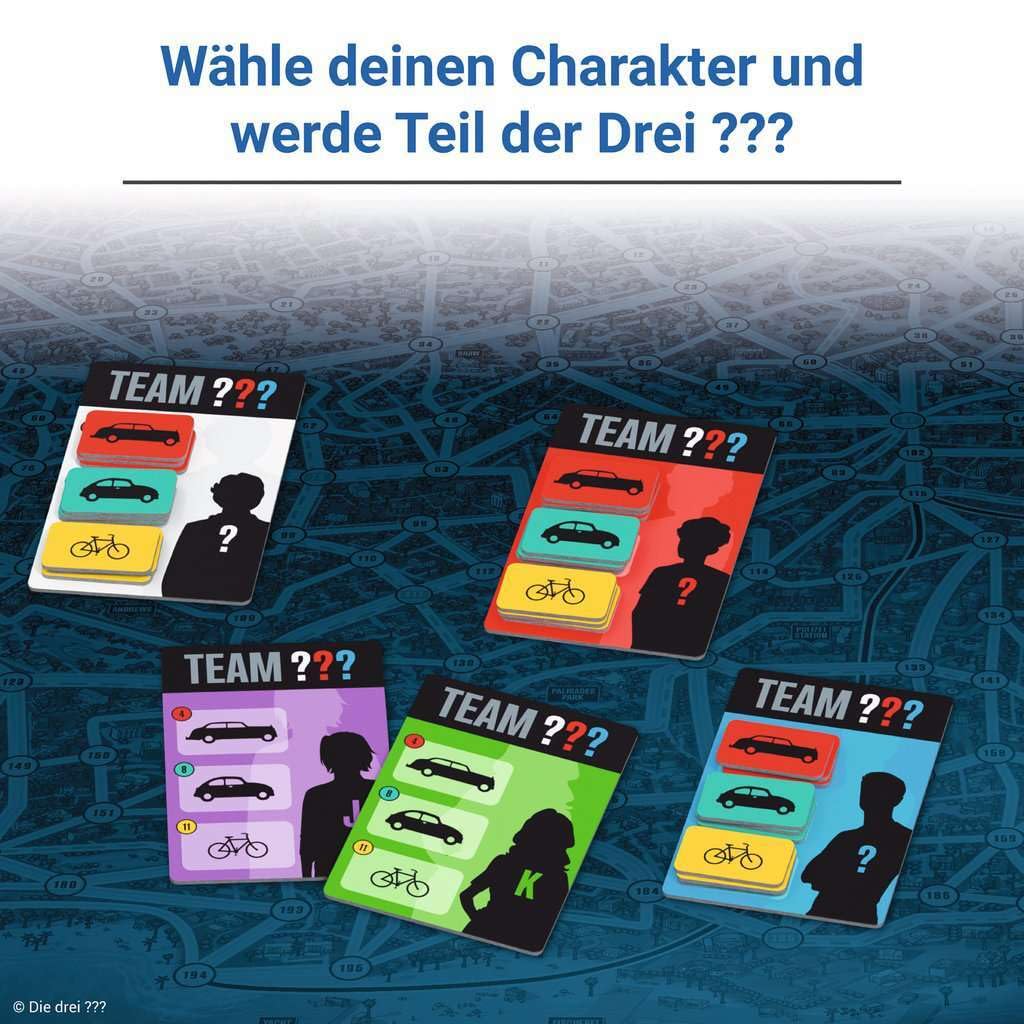 Ravensburger 24741 - I tre??? Scotland Yard - Il classico gioco per 2-6 persone dagli 8 anni in su con i detective di culto Justus Jonas, Peter Shaw e Bob Andrews