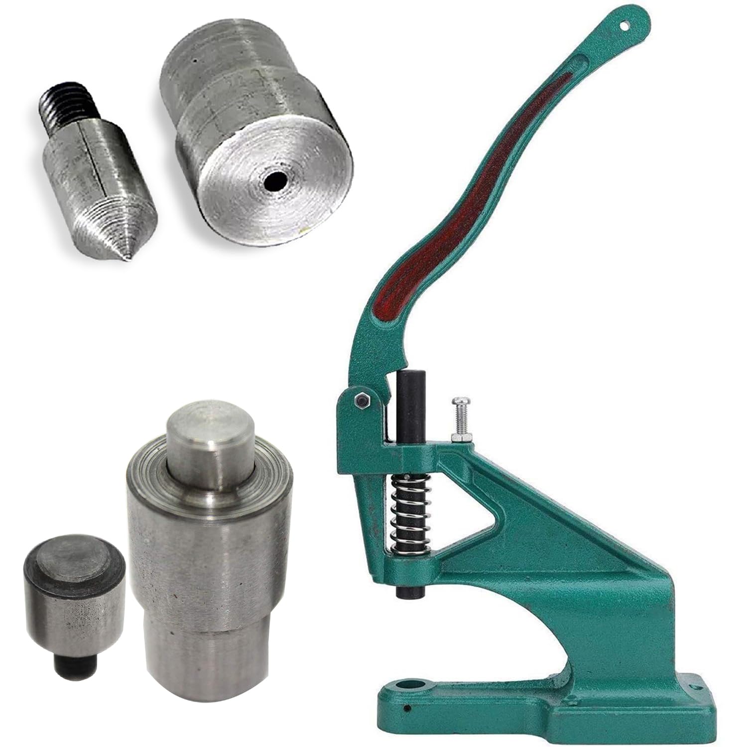 Trimming Shop Universal Mano Verde Máquina Prensa con Agujero Corte & Ojales Fijación Troqueles Juego para Bricolaje Artesanía en Piel, Ropa, Bolsas, Bolsos, Decoración (20mm)