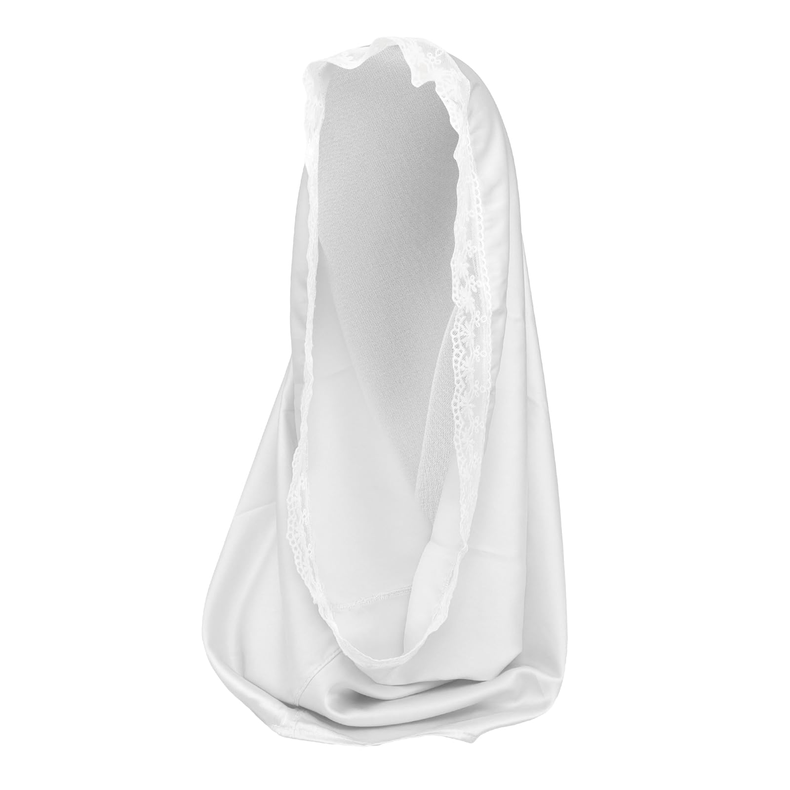 OhMill Voile d'église en dentelle blanche Mantilla Couvre-tête pour femme catholique