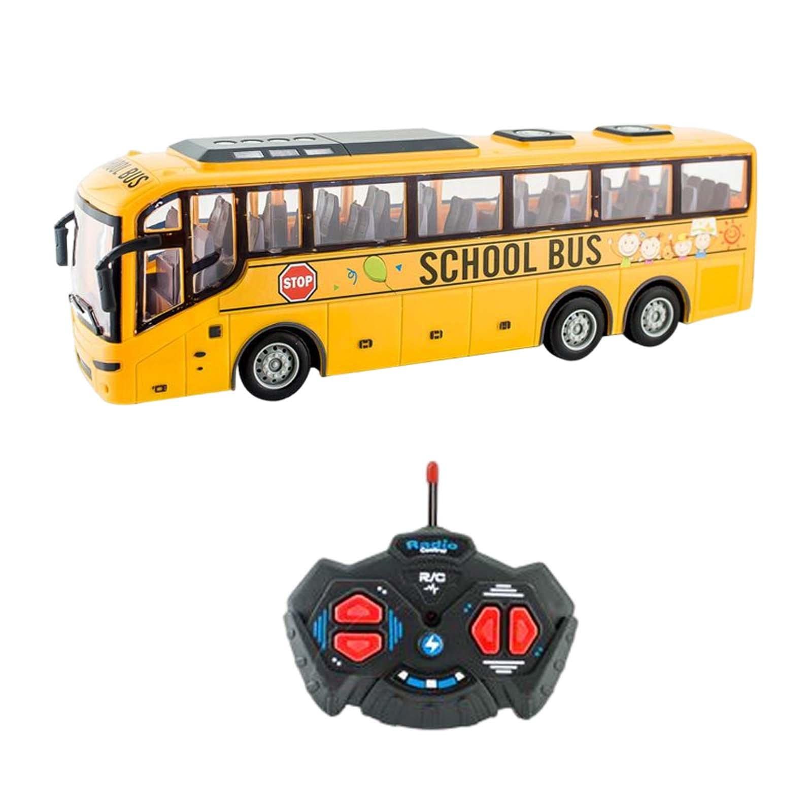 Autobús Escolar RC, Camión Electrónico, Autobús con Control Remoto por Radio, Cumpleaños, Amarillo