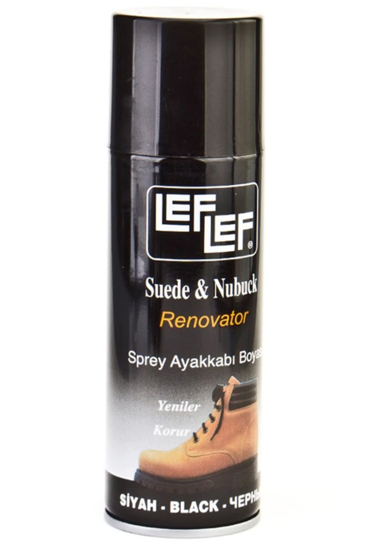 Ankanorm Nuri LefLef Süet Nubuk Ayakkabı Boyası Yenileyici Koruyucu Sprey (200 ml) (Siyah)