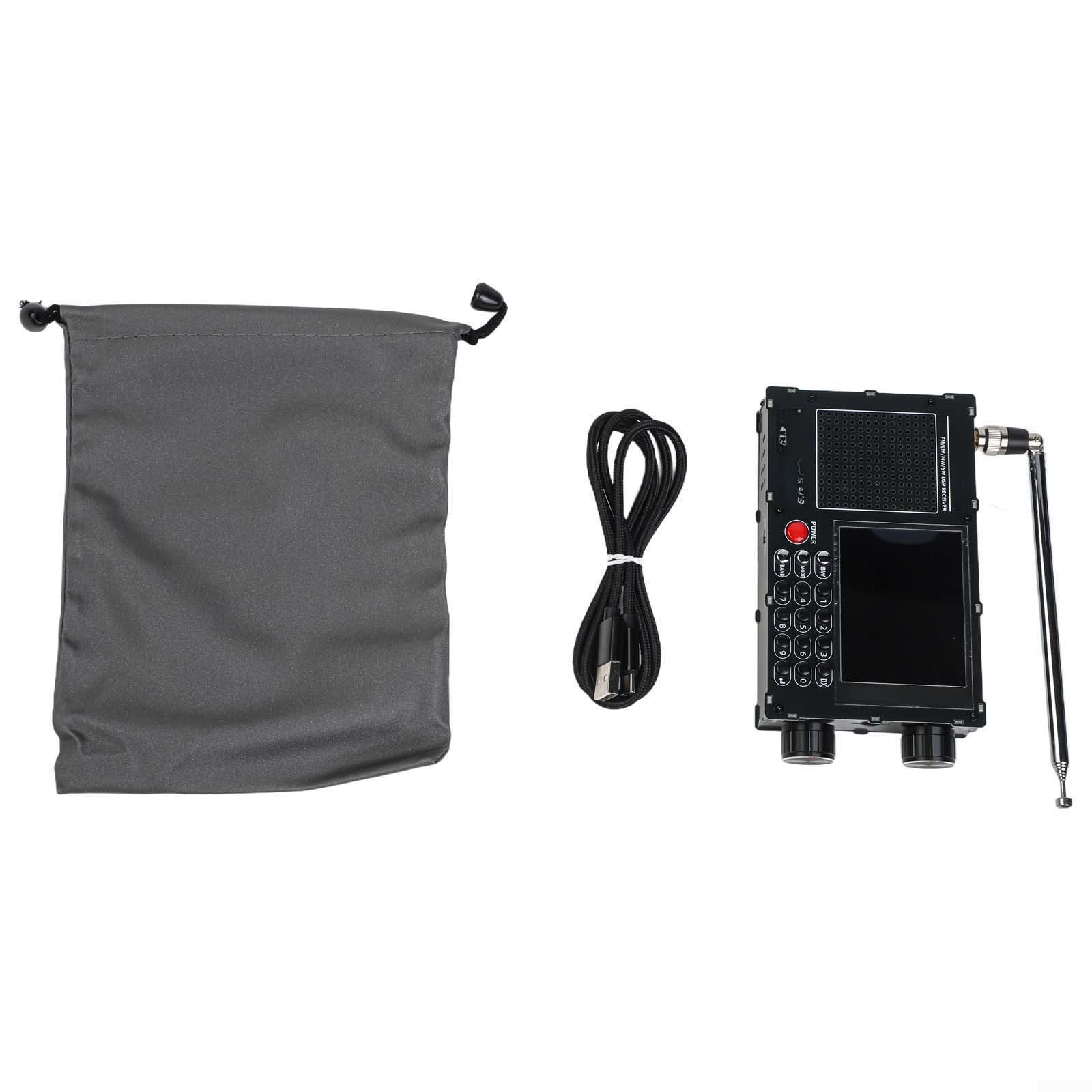DP-666 TEF6686 Radio Empfänger für Full Band für fm AM Kurzwelle RDS für dsp 5000mAh für akku 2,8 Zoll LCD Tragbares Gerät für Reise Camping(Black)