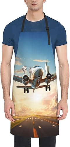 JEKYDOSD Delantal impermeable con estampado de mariposa de girasol, para aseo, cocina, hornear, pintura, jardinería