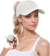 YAMEE Casquette Queue de Cheval Femme Imperméable,Casquette de Baseball Femme Été Maille,Chapeau Femme Léger Respirant Anti-UV,Réglable pour Sport/Running/Voyage