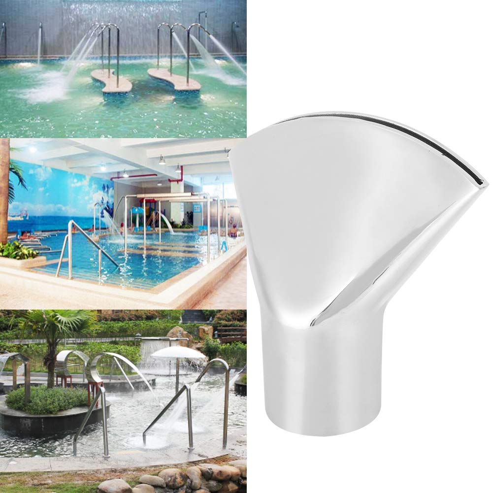 HEEPDD Boquilla de Fuente Direccional en Forma de Abanico, Revestimiento de Cobre, Cubierta Ancha, Tamaño de 2 Pulgadas para Piscinas y Jardines Boquilla de Fuente Direccional en Forma de Abanico,