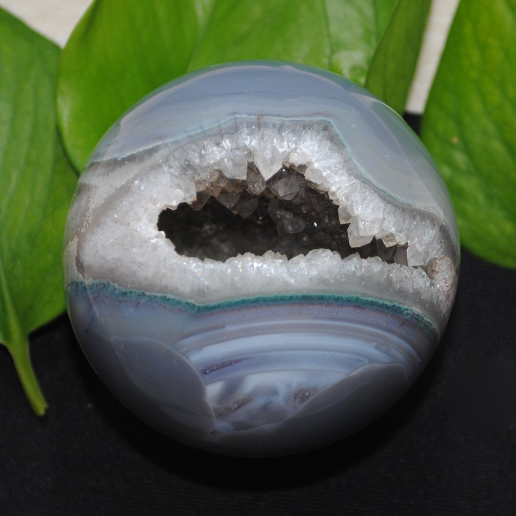 Carved Natural Agate Stone Geodes Crystals Sphere Craft